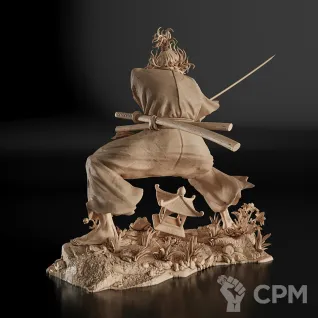 Описание картинки Miyamoto Musashi Фигурка от GAS3TXD  по цене 3 600руб | Свободный Рынок Миниатюр - СРМ