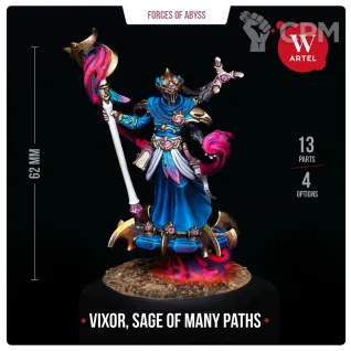 Описание картинки Миниатюра Vixor, Sage of Many Paths от Артель W по цене 1 495руб | Свободный Рынок Миниатюр - СРМ