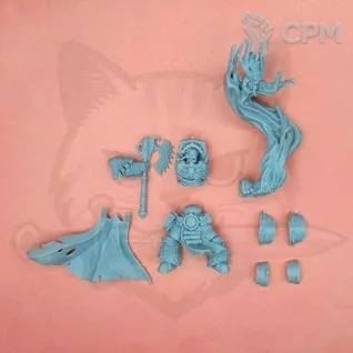 Описание картинки Traitor Librarian in Cataphractii Armor от  по цене 450руб | Свободный Рынок Миниатюр - СРМ