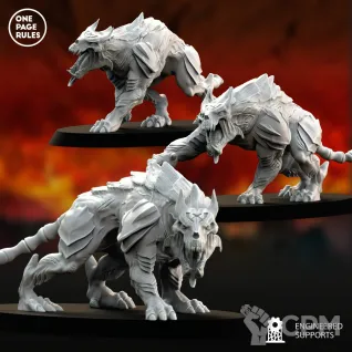 Описание картинки Blood Hounds (One Page Rules) от Орки с наГорки по цене 550руб | Свободный Рынок Миниатюр - СРМ