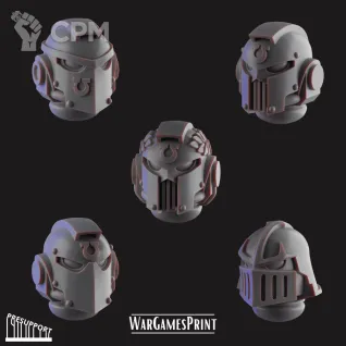 Описание картинки Ultramarines heads 5шт от Helnex workshop  по цене 120руб | Свободный Рынок Миниатюр - СРМ