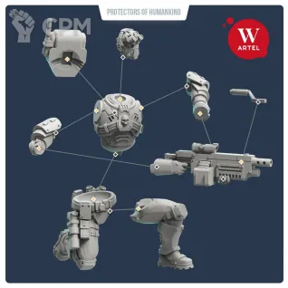 Описание картинки Scout`n`Recon Heavy Weapon Specialist от Артель W по цене 800руб | Свободный Рынок Миниатюр - СРМ
