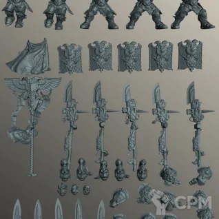 Описание картинки Кустодианская Гвардия | Custodian Guard от W1L50n по цене 1 100руб | Свободный Рынок Миниатюр - СРМ
