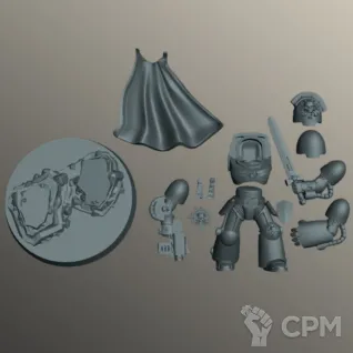 Описание картинки Капитан в Терминаторской Броне | Captain In Terminator Armour (ПРОКСИ) от W1L50n по цене 300руб | Свободный Рынок Миниатюр - СРМ