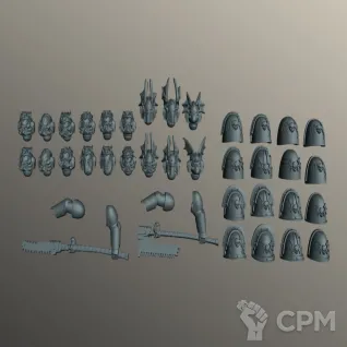 Описание картинки Битцы Повелителей Ночи | Night Lords Bits от W1L50n по цене 300руб | Свободный Рынок Миниатюр - СРМ