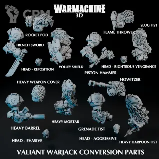 Описание картинки Ghost Dogs Conversion Parts – Valiant Warjack от Manufactorum76 по цене 1 700руб | Свободный Рынок Миниатюр - СРМ