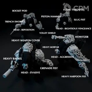 Описание картинки Valiant Warjack Conversion Parts от 30MfP по цене 1 700руб | Свободный Рынок Миниатюр - СРМ