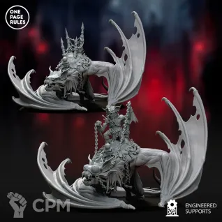Описание картинки Abhorrant Ghoul King on Royal Terrorgheist от MrMetalHorror по цене 1 500руб | Свободный Рынок Миниатюр - СРМ