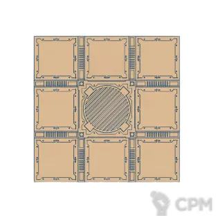 Описание картинки Zone Mortalis - Floor Tile (Open Lock) от 3D Print Workshop по цене 658руб