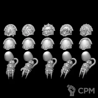 Описание картинки Shoulder pads model “TDA” type Noctis от LDBits по цене 682руб | Свободный Рынок Миниатюр - СРМ