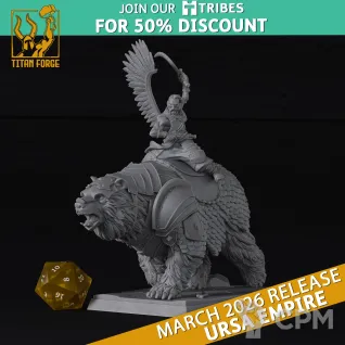 Описание картинки Kislev/ Hero on Bear от Barduck Miniatures по цене 1 039руб | Свободный Рынок Миниатюр - СРМ