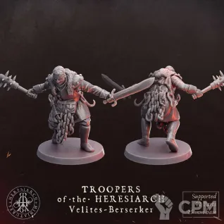 Описание картинки Velites · Berserkers от Manufactorum76 по цене 640руб | Свободный Рынок Миниатюр - СРМ
