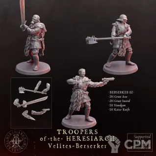 Описание картинки Velites · Berserkers от Manufactorum76 по цене 640руб | Свободный Рынок Миниатюр - СРМ