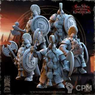 Описание картинки Highborn Warriors with Axe and Shield от Naggaroth Night по цене 250руб | Свободный Рынок Миниатюр - СРМ