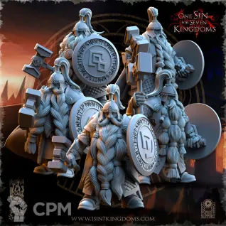Описание картинки Highborn Warriors with Hammer and Shield от Naggaroth Night по цене 250руб | Свободный Рынок Миниатюр - СРМ