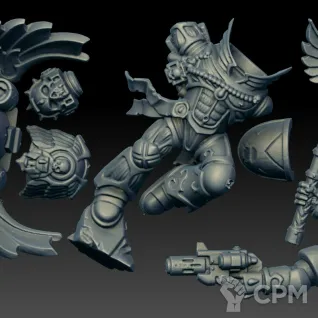 Описание картинки Blood Angels Chaplain With Jump Pack (Scan) от AxeL's Forge по цене 200руб | Свободный Рынок Миниатюр - СРМ