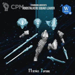 Описание картинки Voidstalkers Squad Leader от Manufactorum76 по цене 200руб | Свободный Рынок Миниатюр - СРМ