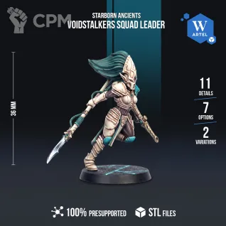 Описание картинки Voidstalkers Squad Leader от Manufactorum76 по цене 200руб | Свободный Рынок Миниатюр - СРМ