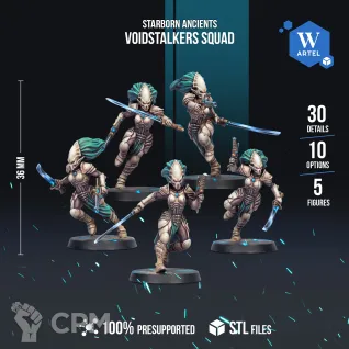 Описание картинки Voidstalkers Squad от WebWay 3D по цене 1 300руб | Свободный Рынок Миниатюр - СРМ
