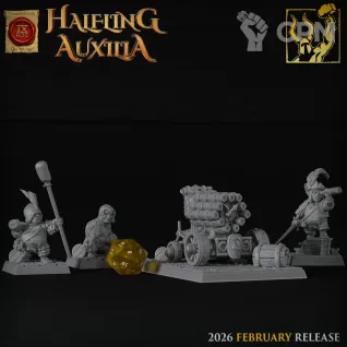 Описание картинки Warmachines Halfling Gatling от 3DPrintClub по цене 830руб | Свободный Рынок Миниатюр - СРМ