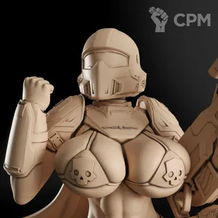 Описание картинки Helldiver Girl + Futa Фигурка (Helldivers) от GAS3TXD  по цене 4 200руб | Свободный Рынок Миниатюр - СРМ