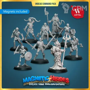 Описание картинки Комплект миниатюр Undead Command Pack от Артель W по цене 3 600руб | Свободный Рынок Миниатюр - СРМ
