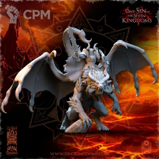 Описание картинки Vrolok on Manticore от Naggaroth Night по цене 3 500руб | Свободный Рынок Миниатюр - СРМ