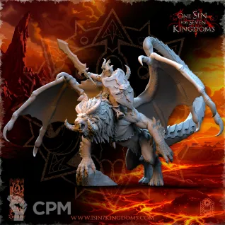 Описание картинки Vrolok on Manticore от Naggaroth Night по цене 3 500руб | Свободный Рынок Миниатюр - СРМ