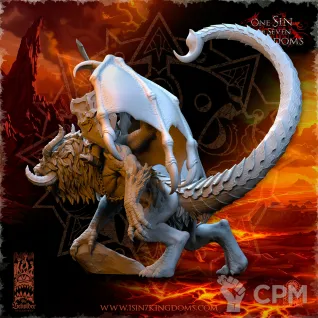Описание картинки Vrolok on Manticore от Naggaroth Night по цене 3 500руб | Свободный Рынок Миниатюр - СРМ