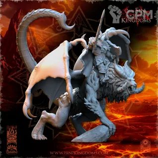 Описание картинки Vrolok on Manticore от Naggaroth Night по цене 3 500руб | Свободный Рынок Миниатюр - СРМ
