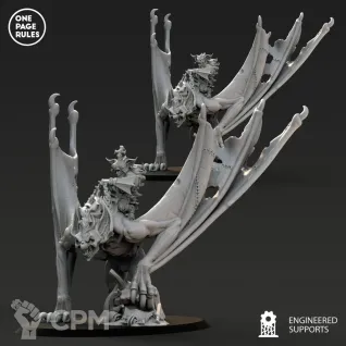 Описание картинки Abhorrant Ghoul King on Royal Terrorgheist от MrMetalHorror по цене 1 000руб | Свободный Рынок Миниатюр - СРМ