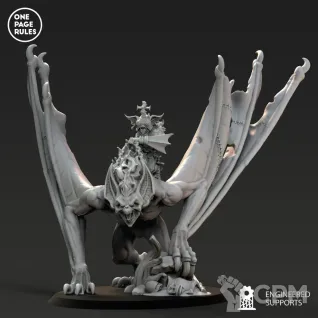 Описание картинки Abhorrant Ghoul King on Royal Terrorgheist от MrMetalHorror по цене 1 000руб | Свободный Рынок Миниатюр - СРМ