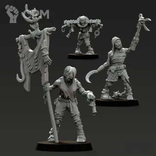 Описание картинки Зомби (Zombie) 8 шт от WebWay 3D по цене 880руб | Свободный Рынок Миниатюр - СРМ