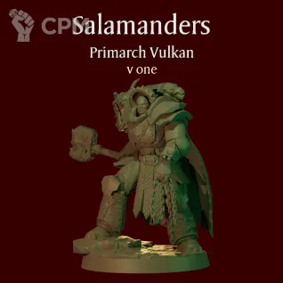 Описание картинки Вулкан примарх Саламандр/Vulkan, Salamanders от ForgeNight по цене 4 500руб | Свободный Рынок Миниатюр - СРМ
