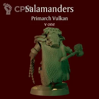 Описание картинки Вулкан примарх Саламандр/Vulkan, Salamanders от ForgeNight по цене 4 500руб | Свободный Рынок Миниатюр - СРМ