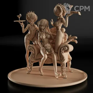 Описание картинки Ram, Rem, Emilia Bunny Suit Girls Диорама (Nikke) от GAS3TXD  по цене 10 900руб | Свободный Рынок Миниатюр - СРМ