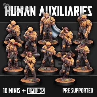 Описание картинки Human Auxiliaries от 3D Shop  по цене 1 100руб | Свободный Рынок Миниатюр - СРМ