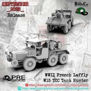 Описание картинки French laffly W15 TCC от 3DPrintClub по цене 1 100руб | Свободный Рынок Миниатюр - СРМ