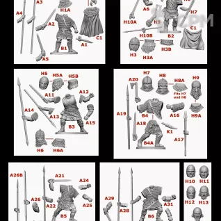 Описание картинки VXDA017 Early Saxon Armoured Warriors от Base 28 по цене 4 500руб | Свободный Рынок Миниатюр - СРМ