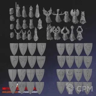 Описание картинки Отряд Бретонских Рыцарей(все битсы) от 3D Wargaming по цене 2 600руб | Свободный Рынок Миниатюр - СРМ