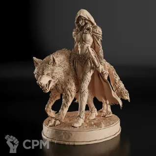 Описание картинки Sylvaen Sister of Wolves Фигурка от GAS3TXD  по цене 5 200руб | Свободный Рынок Миниатюр - СРМ