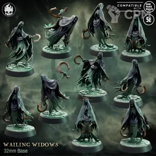 Описание картинки Wailing Widows от Naggaroth Night по цене 2 000руб | Свободный Рынок Миниатюр - СРМ