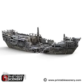 Описание картинки Остов судна от 3D Wargaming по цене 2 400руб | Свободный Рынок Миниатюр - СРМ