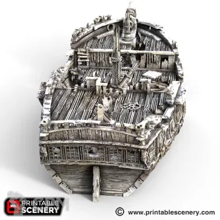Описание картинки Остов судна от 3D Wargaming по цене 2 400руб | Свободный Рынок Миниатюр - СРМ