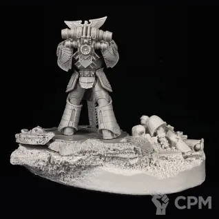 Описание картинки Rogal Dorn, Primarch of the Imperial Fists legion, от KoofWorkshop по цене 1 505руб | Свободный Рынок Миниатюр - СРМ