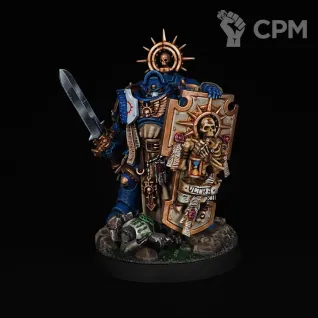 Описание картинки Captain with Relic Shield от Лаборатория хаоса по цене 150руб | Свободный Рынок Миниатюр - СРМ