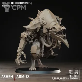 Описание картинки War Wolf Assault Beast от Manufactorum76 по цене 1 000руб | Свободный Рынок Миниатюр - СРМ