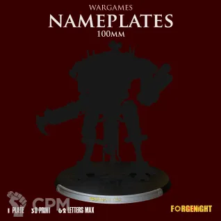Описание картинки Wargame Bases 100mm nameplate | Именные ярлыки на подставки от ForgeNight по цене 209руб | Свободный Рынок Миниатюр - СРМ