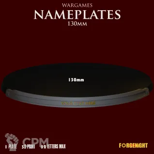 Описание картинки Wargame Bases 130mm nameplate | Именные ярлыки на подставки от ForgeNight по цене 249руб | Свободный Рынок Миниатюр - СРМ