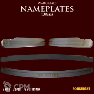 Описание картинки Wargame Bases 130mm nameplate | Именные ярлыки на подставки от ForgeNight по цене 249руб | Свободный Рынок Миниатюр - СРМ